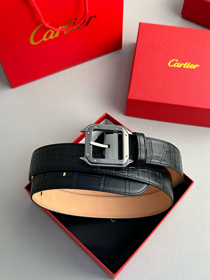カルティエ レザーベルト 店舗 CARTIER ベルト 35mm メンズ サントス ドゥ カルティエ ベルト 2702102 カルティエ ベルト メンズ - 画像 (4)