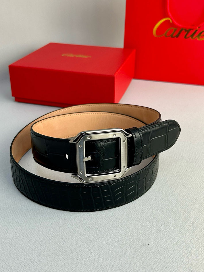 カルティエ レザーベルト 店舗 CARTIER ベルト 35mm メンズ サントス ドゥ カルティエ ベルト 2702102 カルティエ ベルト メンズ - 画像 (3)