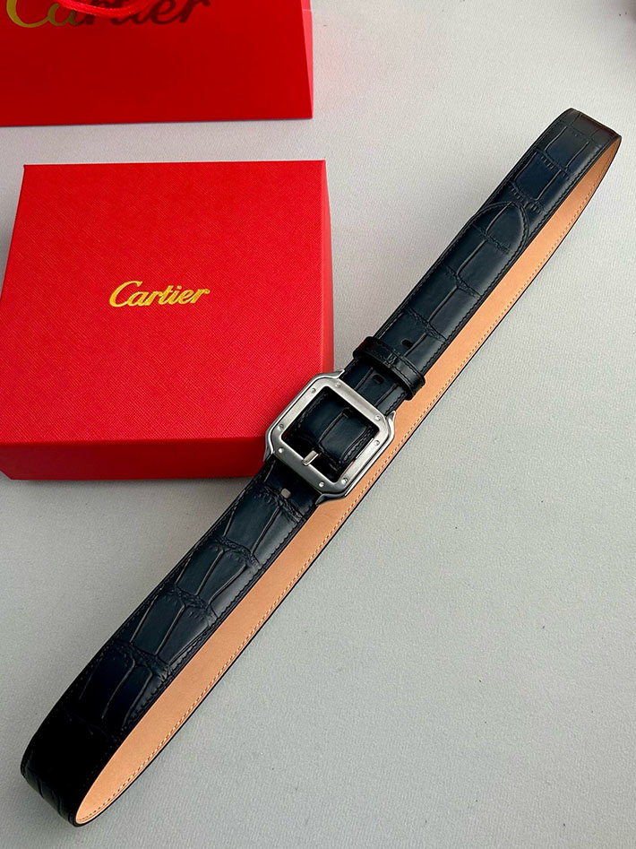 カルティエ レザーベルト 店舗 CARTIER ベルト 35mm メンズ サントス ドゥ カルティエ ベルト 2702102 カルティエ ベルト メンズ - 画像 (2)