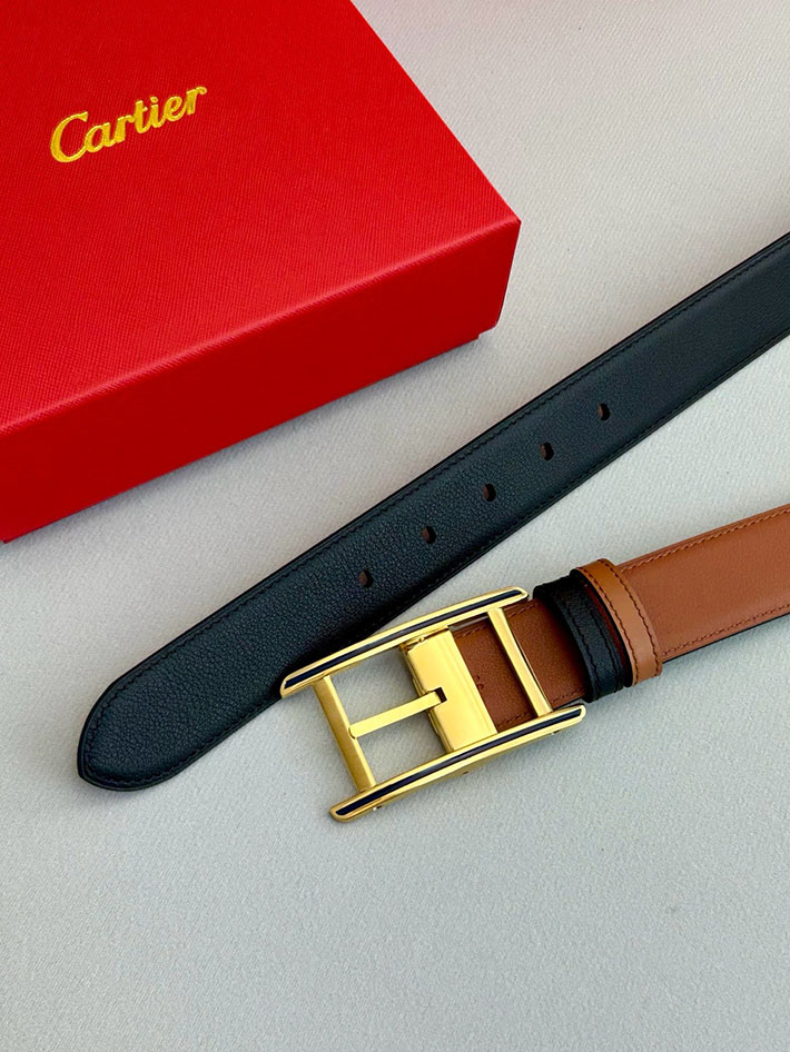 カルティエ レザーベルト 店舗 CARTIER メンズ 35mm リバーシブルレザーベルト タンクベルト ロゴバックル 2702103 カルティエ ベルト 値段 - 画像 (6)