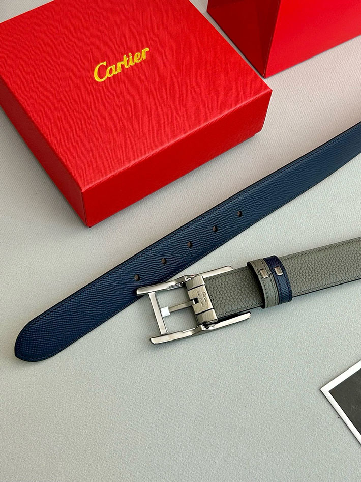 カルティエ レザーベルト 店舗 CARTIER メンズ 35mm リバーシブルレザーベルト タンクベルト ロゴバックル 2702104 カルティエ ベルト リバーシブル - 画像 (9)