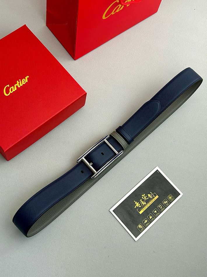 カルティエ レザーベルト 店舗 CARTIER メンズ 35mm リバーシブルレザーベルト タンクベルト ロゴバックル 2702104 カルティエ ベルト リバーシブル - 画像 (8)