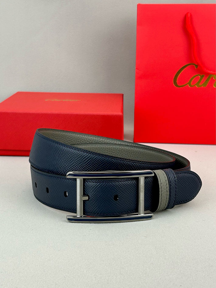 カルティエ レザーベルト 店舗 CARTIER メンズ 35mm リバーシブルレザーベルト タンクベルト ロゴバックル 2702104 カルティエ ベルト リバーシブル - 画像 (7)