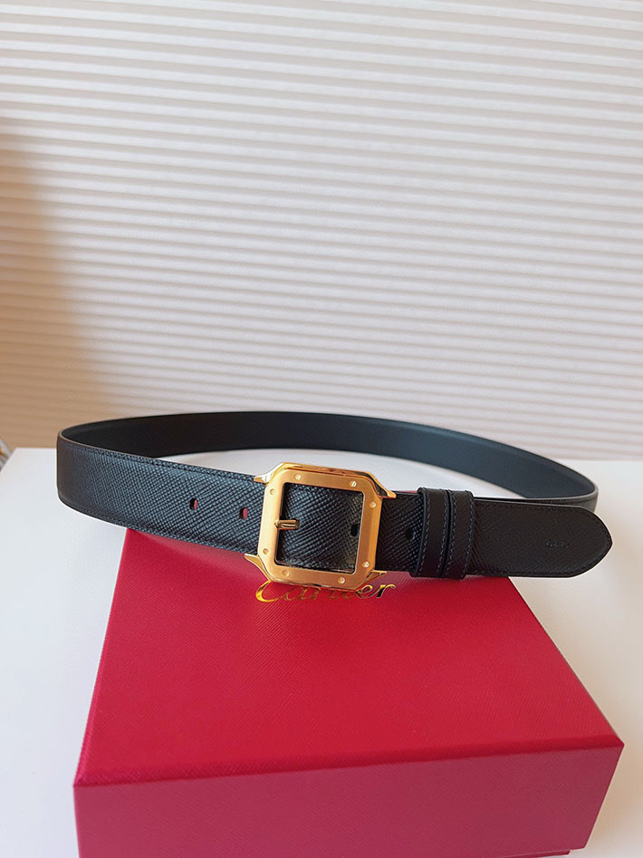 カルティエ レザーベルト 店舗 CARTIER メンズ 35mm リバーシブルレザーベルト タンクベルト ロゴバックル 2702107 カルティエ ベルト メンズ - 画像 (6)