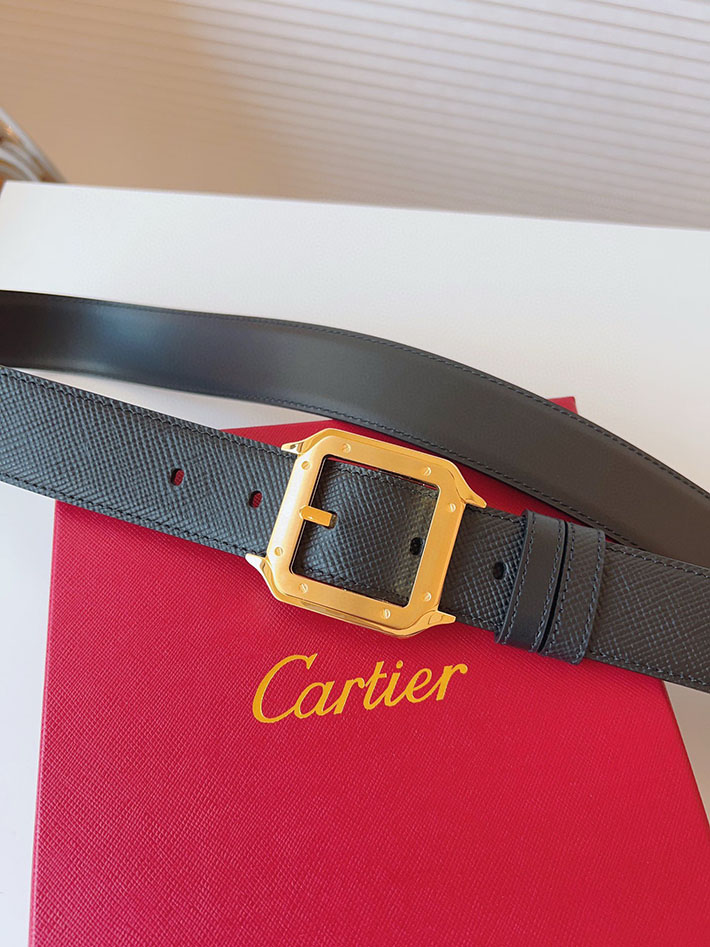 カルティエ レザーベルト 店舗 CARTIER メンズ 35mm リバーシブルレザーベルト タンクベルト ロゴバックル 2702107 カルティエ ベルト メンズ - 画像 (5)