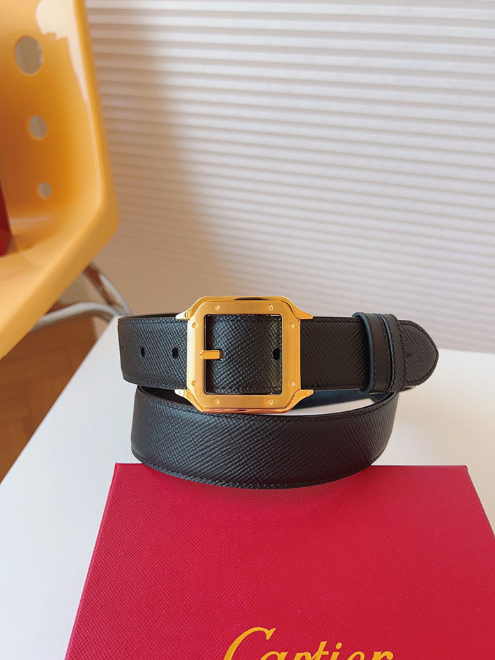 カルティエ レザーベルト 店舗 CARTIER メンズ 35mm リバーシブルレザーベルト タンクベルト ロゴバックル 2702107 カルティエ ベルト メンズ - 画像 (4)