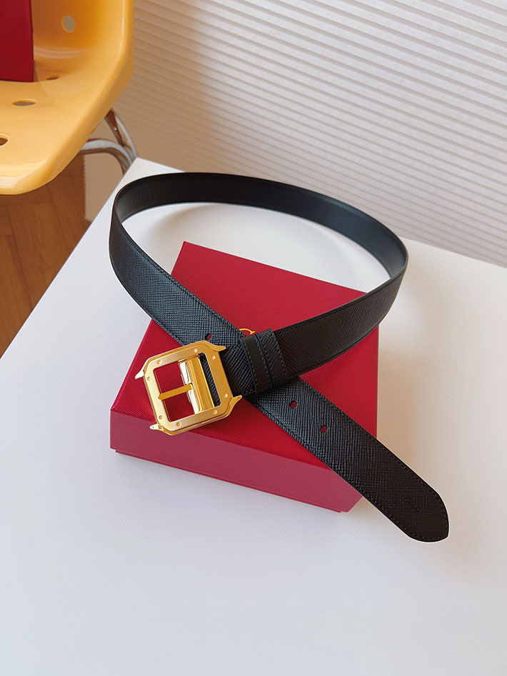 カルティエ レザーベルト 店舗 CARTIER メンズ 35mm リバーシブルレザーベルト タンクベルト ロゴバックル 2702107 カルティエ ベルト メンズ - 画像 (3)