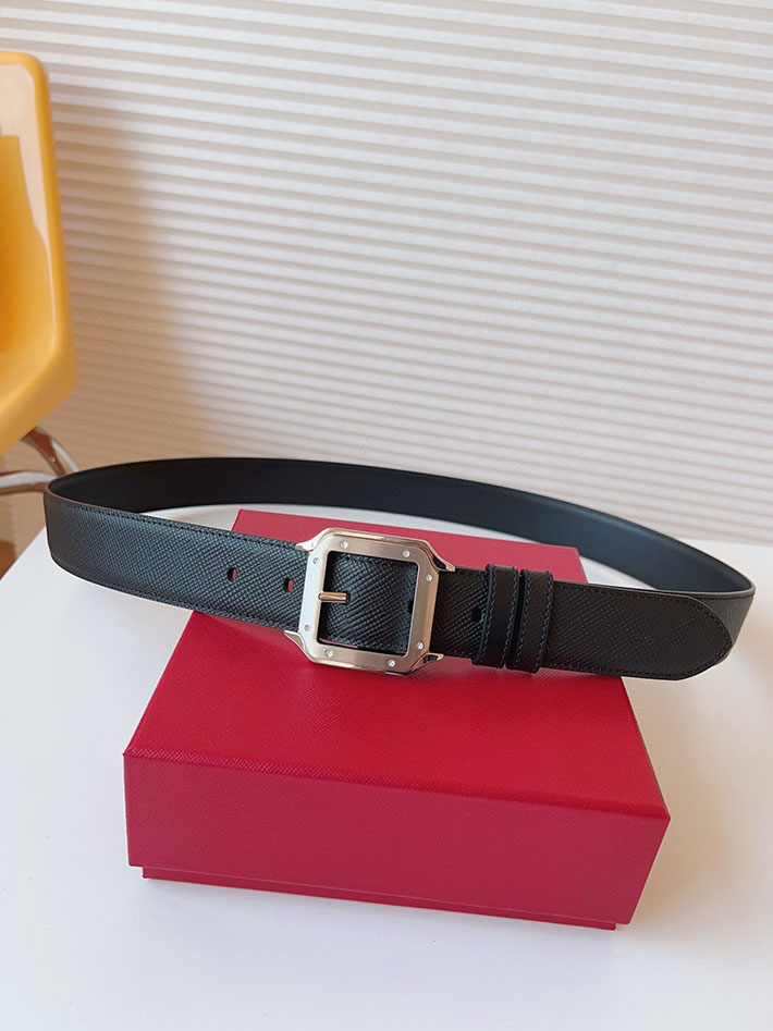 カルティエ レザーベルト 店舗 CARTIER メンズ 35mm リバーシブルレザーベルト タンクベルト ロゴバックル 2702108 カルティエ ベルト交換 - 画像 (2)