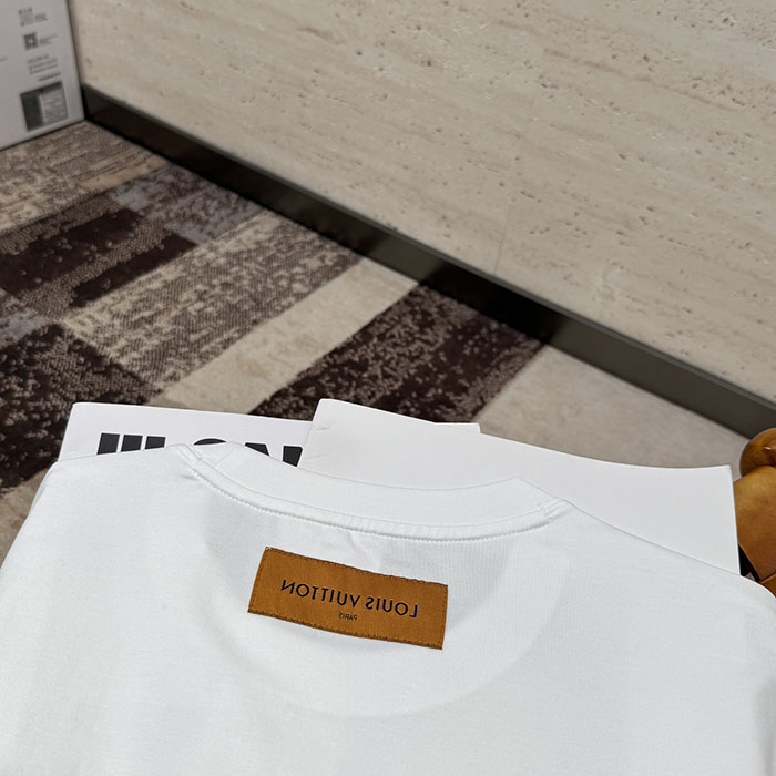 ルイヴィトン服コピー 人気店 Louis Vuitton コットン 26SS 新作 春夏 カジュアル クルーネック 半袖Tシャツ JP4649(1081)ルイヴィトンTシャツ 白 - 画像 (5)
