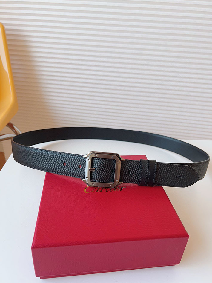カルティエ レザーベルト 店舗 CARTIER メンズ 35mm リバーシブルレザーベルト タンクベルト ロゴバックル 2702109 カルティエ ベルト アウトレット - 画像 (5)