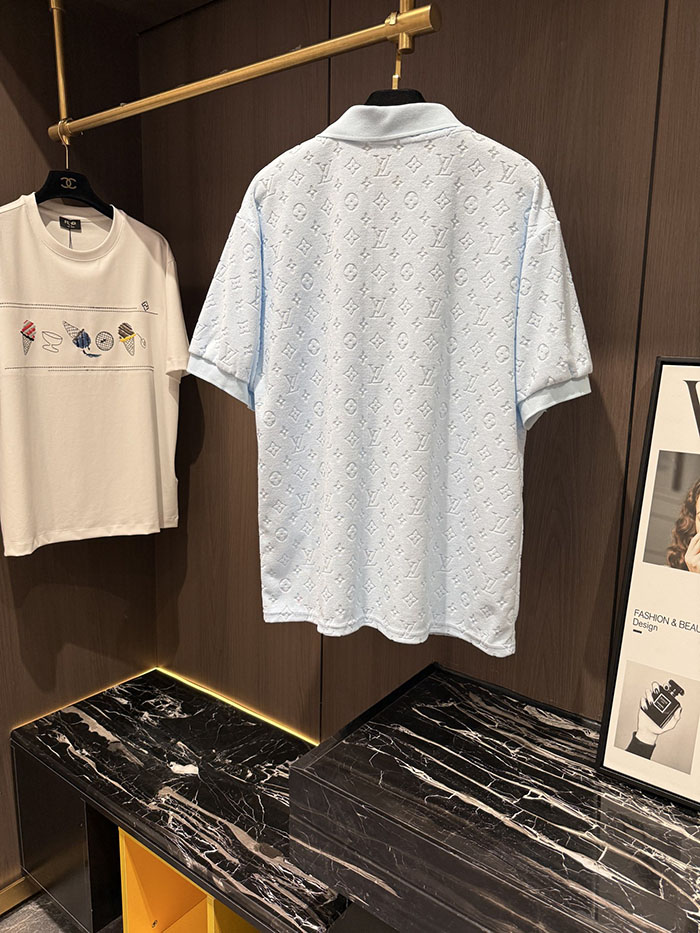 ルイヴィトン服コピー 人気店 Louis Vuitton 26SS メンズ新作 26S 春夏用カジュアル半袖ニットポロシャツ(綿100%) JP4649(1090) ルイヴィトン ポロシャツ メンズ - 画像 (2)