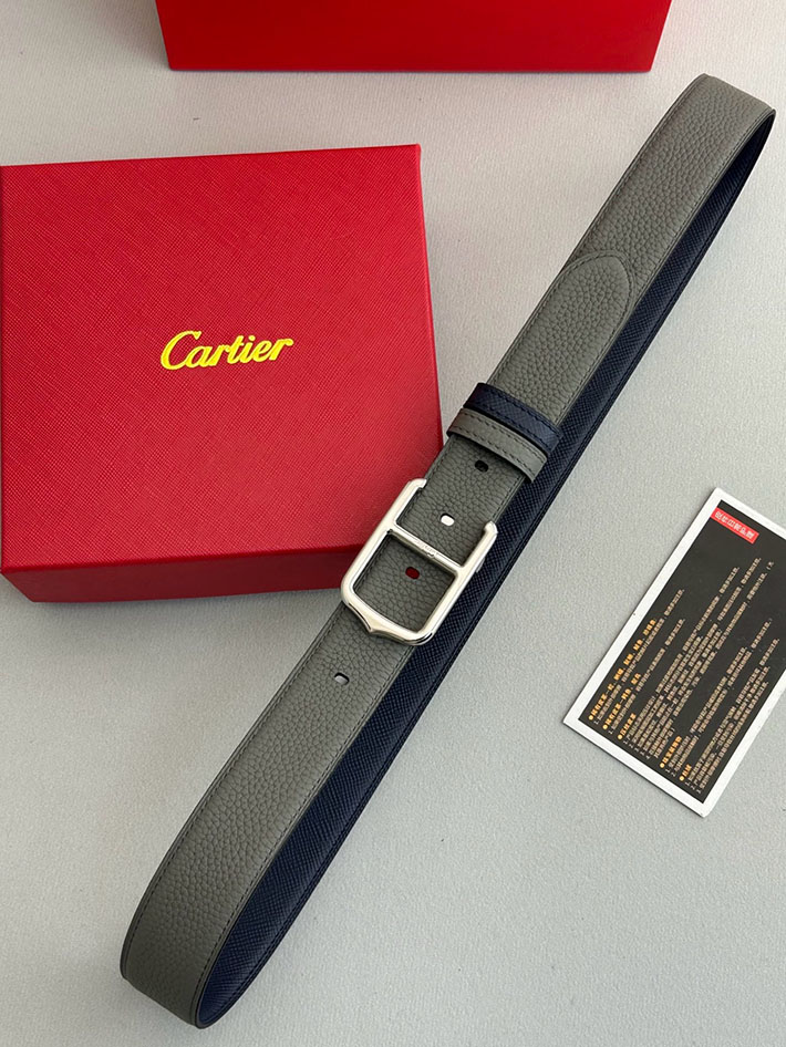 カルティエ レザーベルト 店舗 CARTIER 35mm サントス・ドゥ・カルティエ リバーシブル ベルト バックル 2702111 カルティエ ベルト メンズ - 画像 (6)