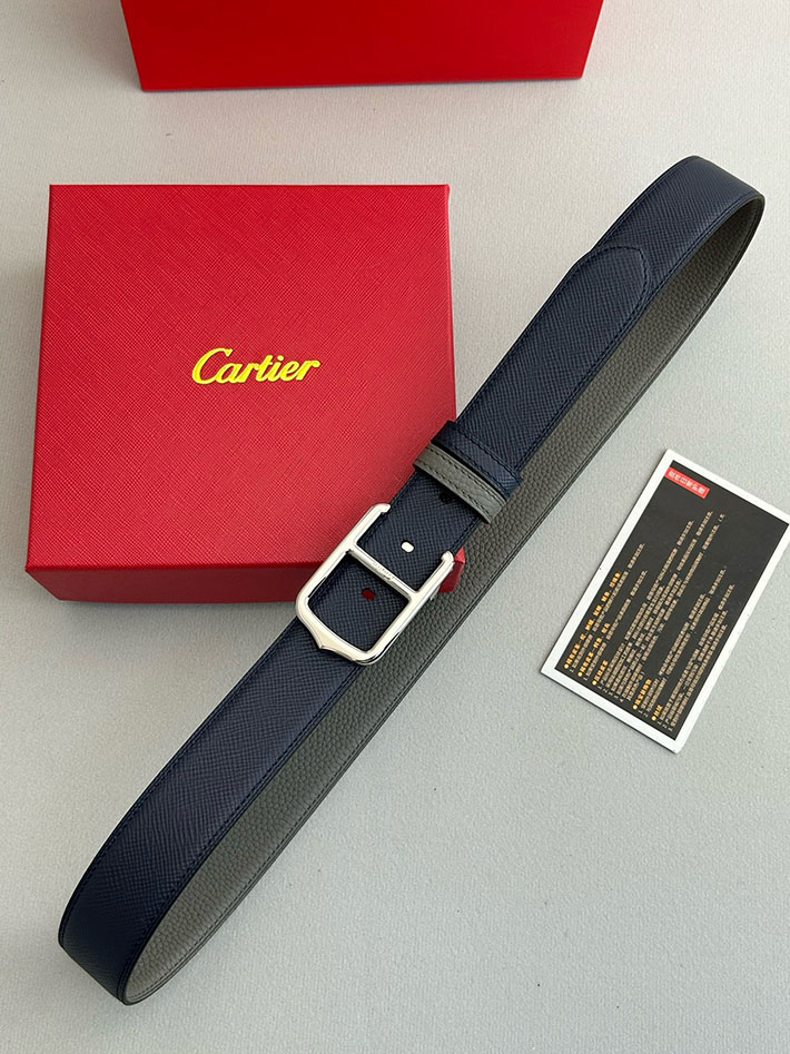 カルティエ レザーベルト 店舗 CARTIER 35mm サントス・ドゥ・カルティエ リバーシブル ベルト バックル 2702111 カルティエ ベルト メンズ - 画像 (5)