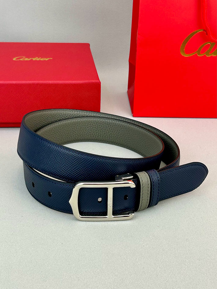 カルティエ レザーベルト 店舗 CARTIER 35mm サントス・ドゥ・カルティエ リバーシブル ベルト バックル 2702111 カルティエ ベルト メンズ - 画像 (3)