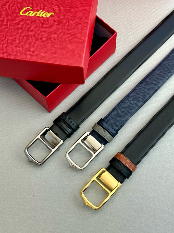 カルティエ レザーベルト 店舗 CARTIER 35mm サントス・ドゥ・カルティエ リバーシブル ベルト バックル 2702112 カルティエ ベルト 店舗 - 画像 (2)