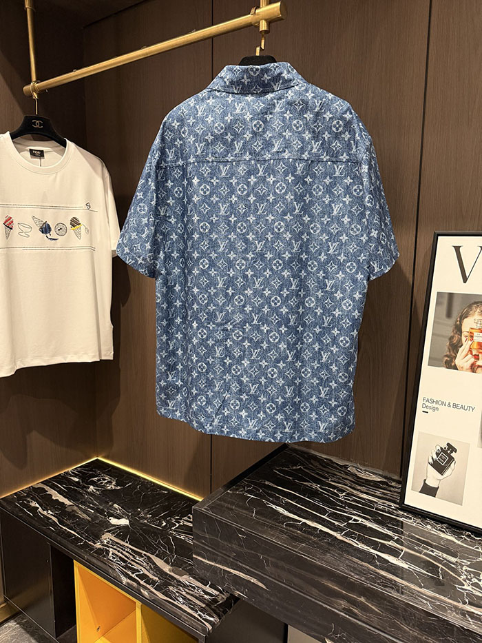 ルイヴィトン服コピー 人気店 Louis Vuitton メンズ カジュアル 半袖襟付きシャツ&ショートパンツセット(26SS新作) JP4649(1138) メンズ シャツ 短パン セットアップ - 画像 (11)