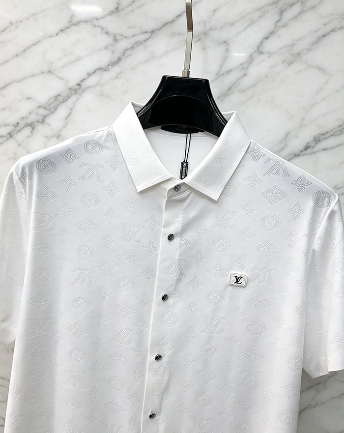 ルイヴィトン服コピー 人気店 Louis Vuitton 上質な襟付きビジネスカジュアルシャツルビジネスシャツ/優れた弾力性 JP4649(1139) ルイヴィトン シャツ 白 - 画像 (12)