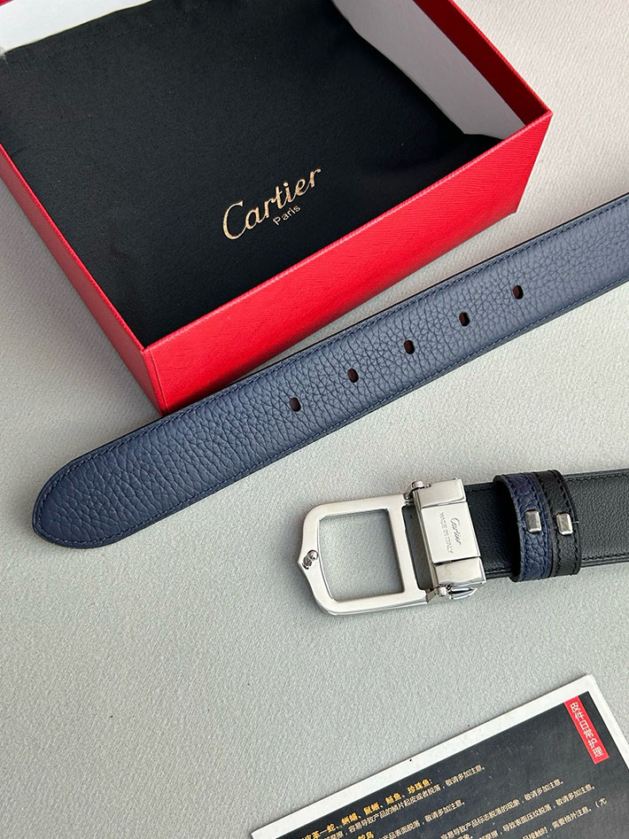 カルティエ レザーベルト 店舗 CARTIER 35mm サントス・ドゥ・カルティエ リバーシブル ベルト バックル 2702114 カルティエ ベルト タンク - 画像 (7)
