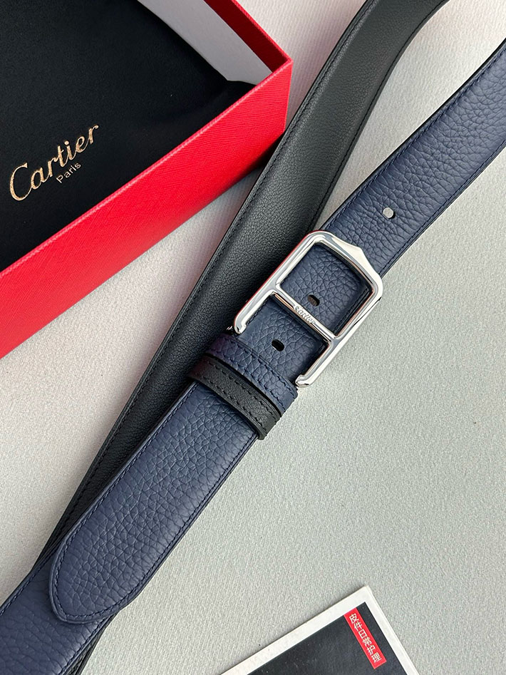 カルティエ レザーベルト 店舗 CARTIER 35mm サントス・ドゥ・カルティエ リバーシブル ベルト バックル 2702114 カルティエ ベルト タンク - 画像 (6)