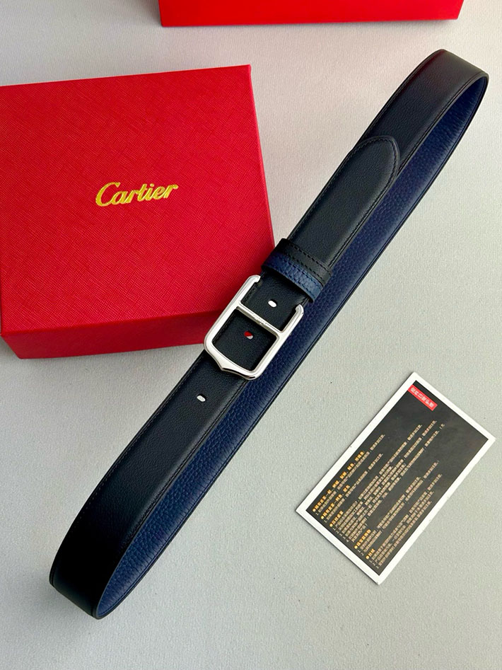 カルティエ レザーベルト 店舗 CARTIER 35mm サントス・ドゥ・カルティエ リバーシブル ベルト バックル 2702114 カルティエ ベルト タンク - 画像 (4)