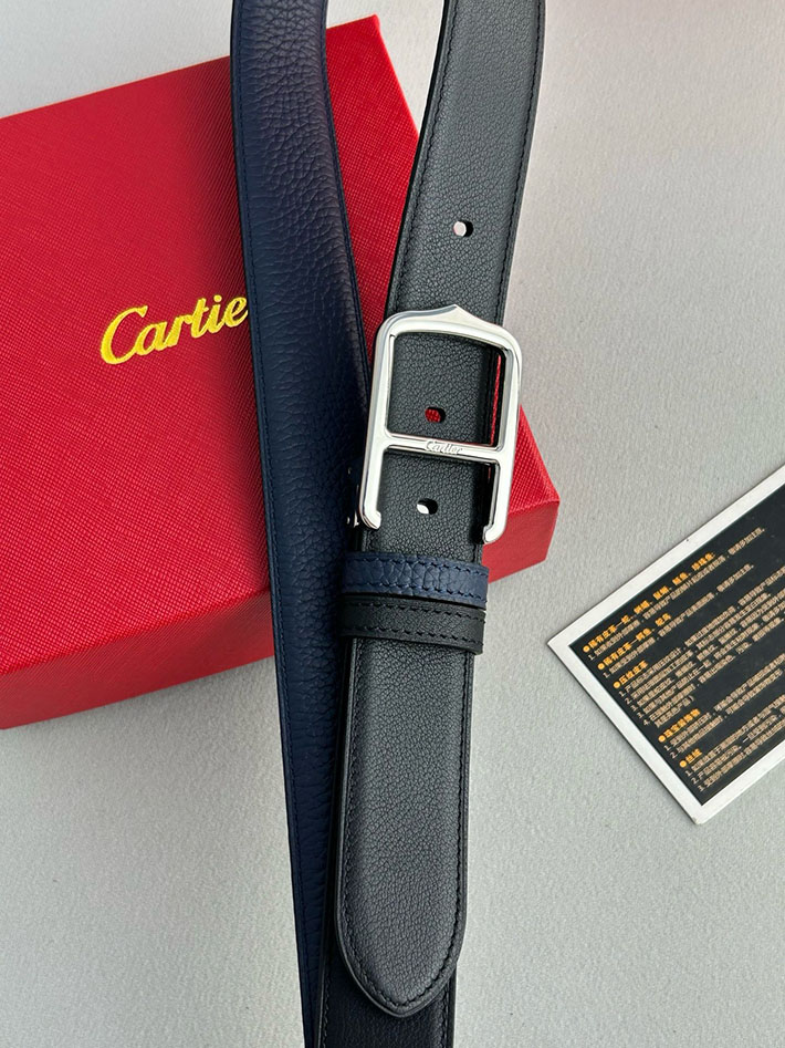 カルティエ レザーベルト 店舗 CARTIER 35mm サントス・ドゥ・カルティエ リバーシブル ベルト バックル 2702114 カルティエ ベルト タンク - 画像 (3)