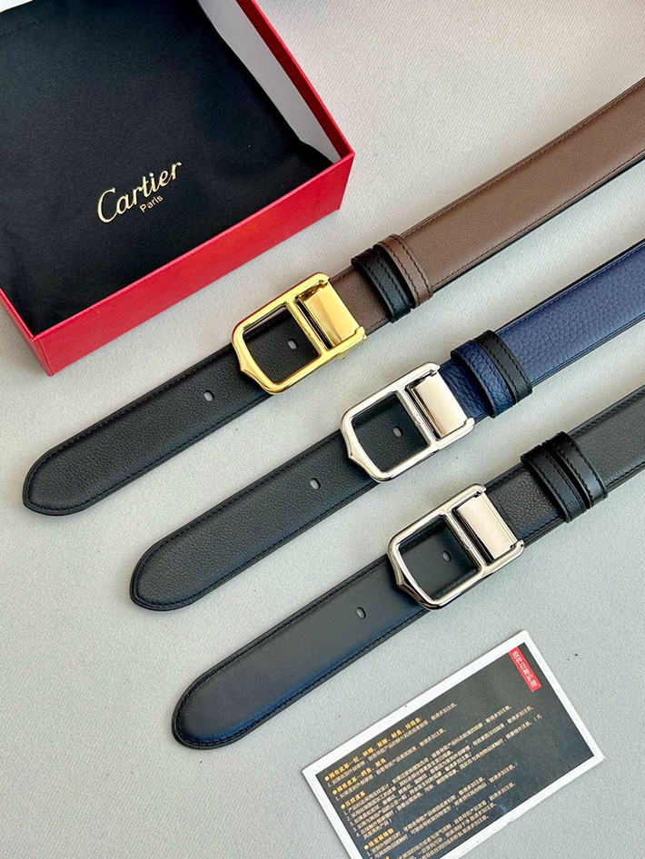 カルティエ レザーベルト 店舗 CARTIER 35mm サントス・ドゥ・カルティエ リバーシブル ベルト バックル 2702114 カルティエ ベルト タンク - 画像 (2)