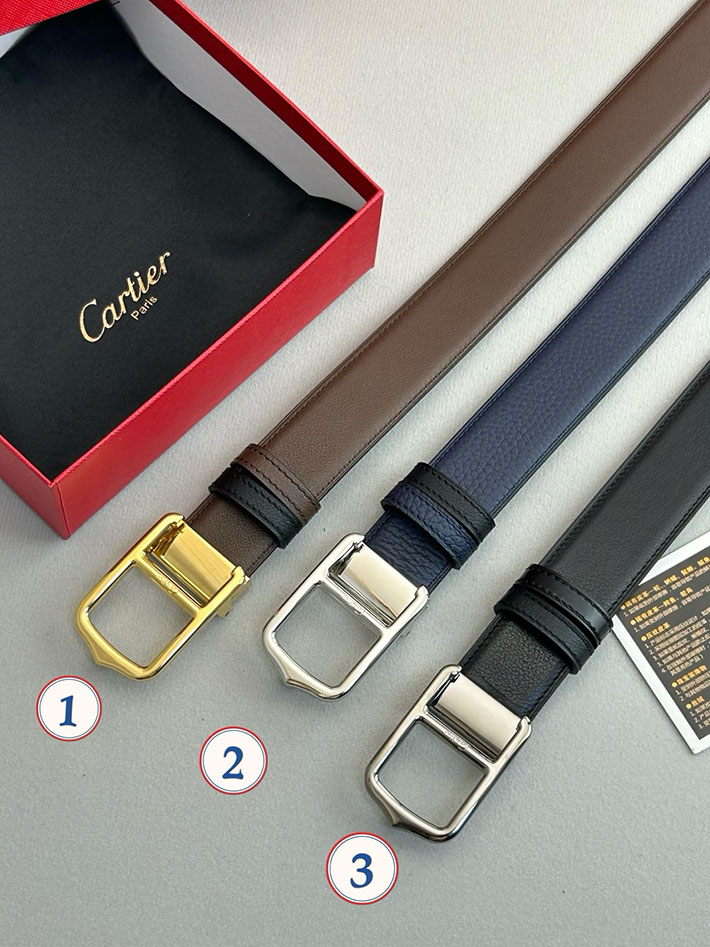 カルティエ レザーベルト 店舗 CARTIER 35mm サントス・ドゥ・カルティエ リバーシブル ベルト バックル 2702115 カルティエ ベルト リバーシブル - 画像 (2)