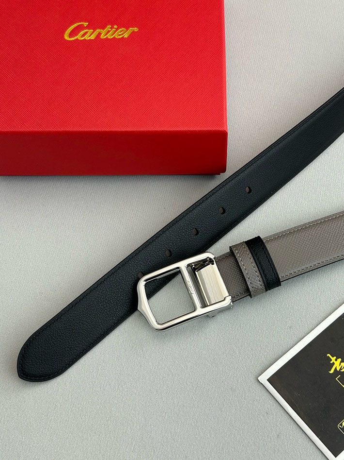 カルティエ レザーベルト 店舗 CARTIER 35mm サントス・ドゥ・カルティエ リバーシブル ベルト バックル 2702116 カルティエ ベルト交換 - 画像 (9)