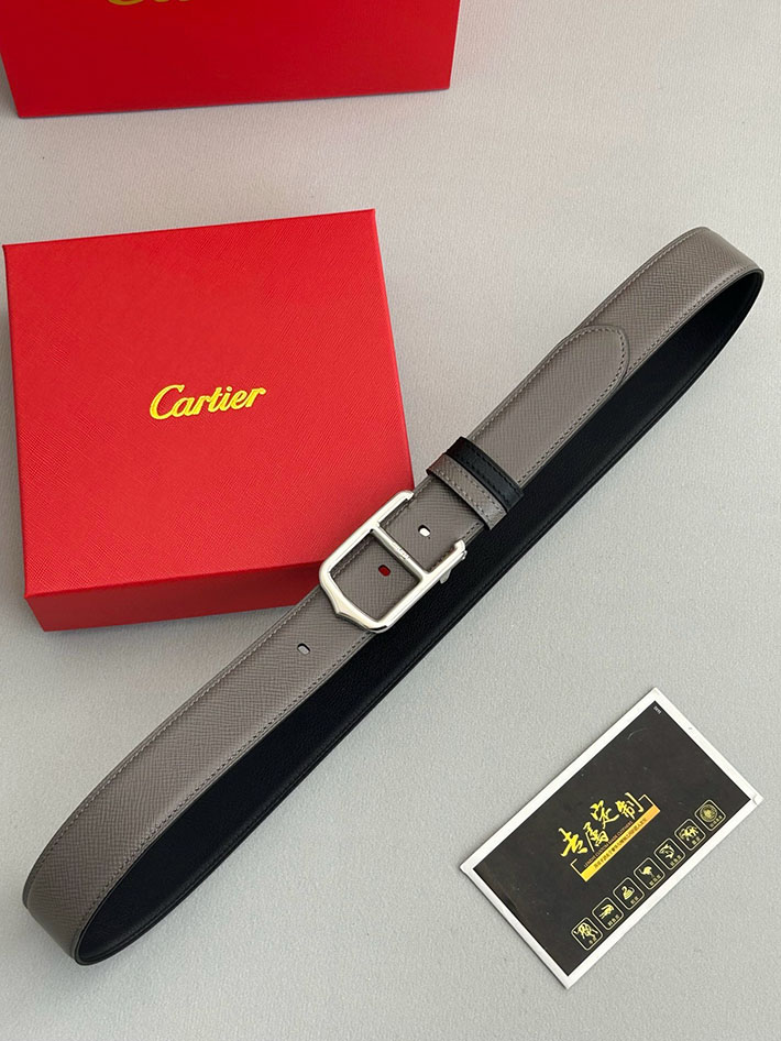 カルティエ レザーベルト 店舗 CARTIER 35mm サントス・ドゥ・カルティエ リバーシブル ベルト バックル 2702116 カルティエ ベルト交換 - 画像 (7)