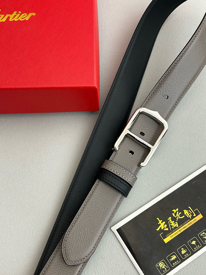 カルティエ レザーベルト 店舗 CARTIER 35mm サントス・ドゥ・カルティエ リバーシブル ベルト バックル 2702116 カルティエ ベルト交換 - 画像 (5)