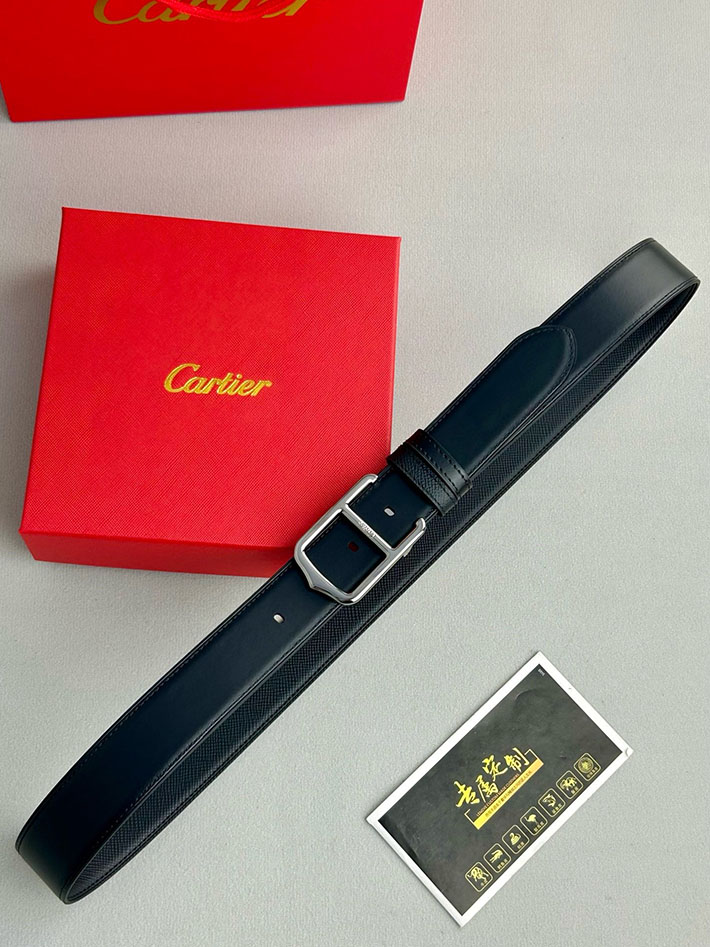 カルティエ レザーベルト 店舗 CARTIER 35mm サントス・ドゥ・カルティエ リバーシブル ベルト バックル 2702118 カルティエ ベルト アウトレット - 画像 (7)