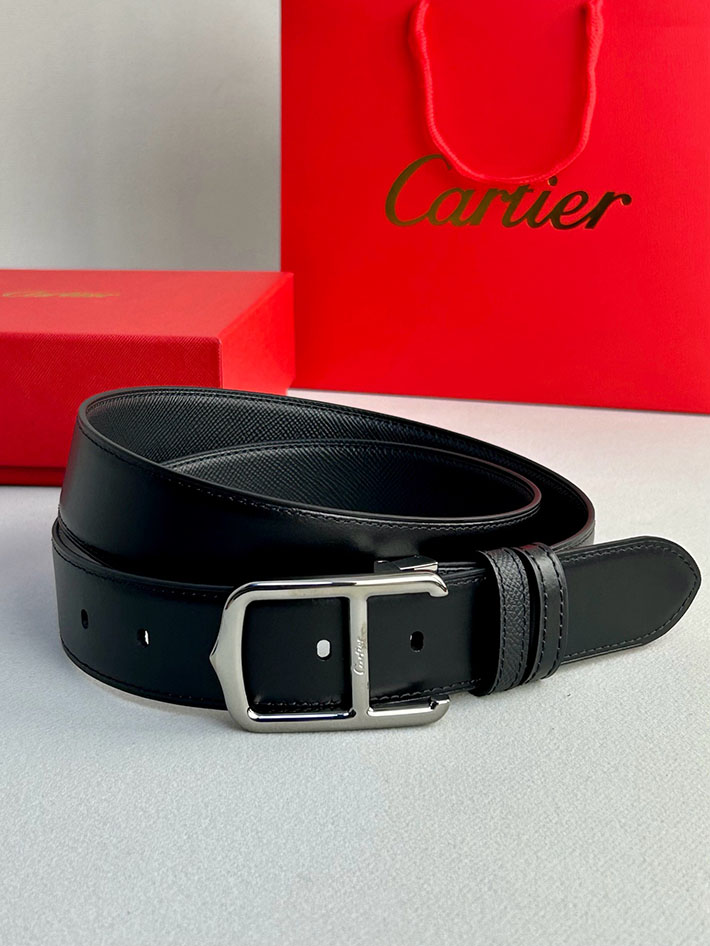 カルティエ レザーベルト 店舗 CARTIER 35mm サントス・ドゥ・カルティエ リバーシブル ベルト バックル 2702118 カルティエ ベルト アウトレット - 画像 (6)