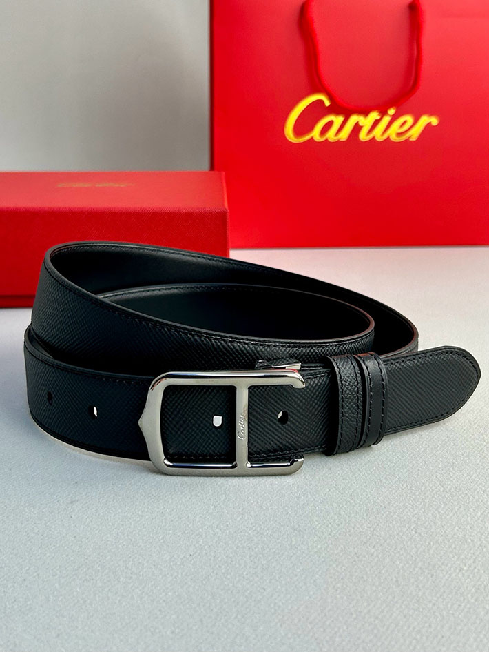 カルティエ レザーベルト 店舗 CARTIER 35mm サントス・ドゥ・カルティエ リバーシブル ベルト バックル 2702118 カルティエ ベルト アウトレット - 画像 (4)