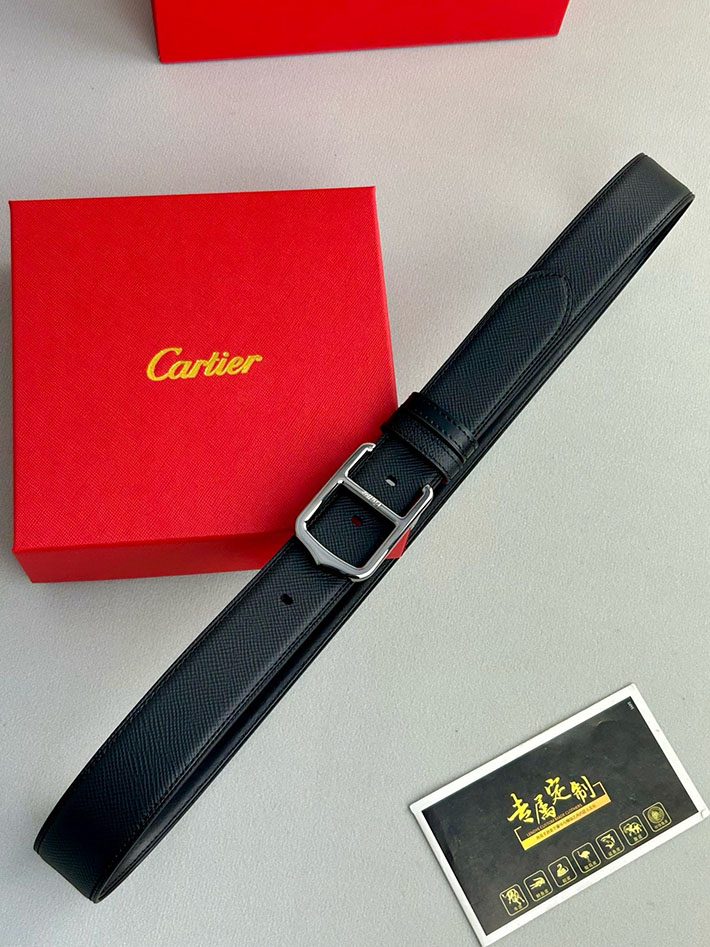 カルティエ レザーベルト 店舗 CARTIER 35mm サントス・ドゥ・カルティエ リバーシブル ベルト バックル 2702118 カルティエ ベルト アウトレット - 画像 (3)