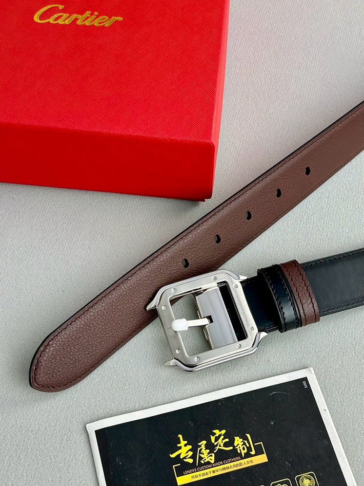カルティエ レザーベルト 店舗 CARTIER メンズレザーベルト リバーシブル カーフレザー サントスドゥカルティエ 2702119 カルティエ ベルト 新作 - 画像 (8)
