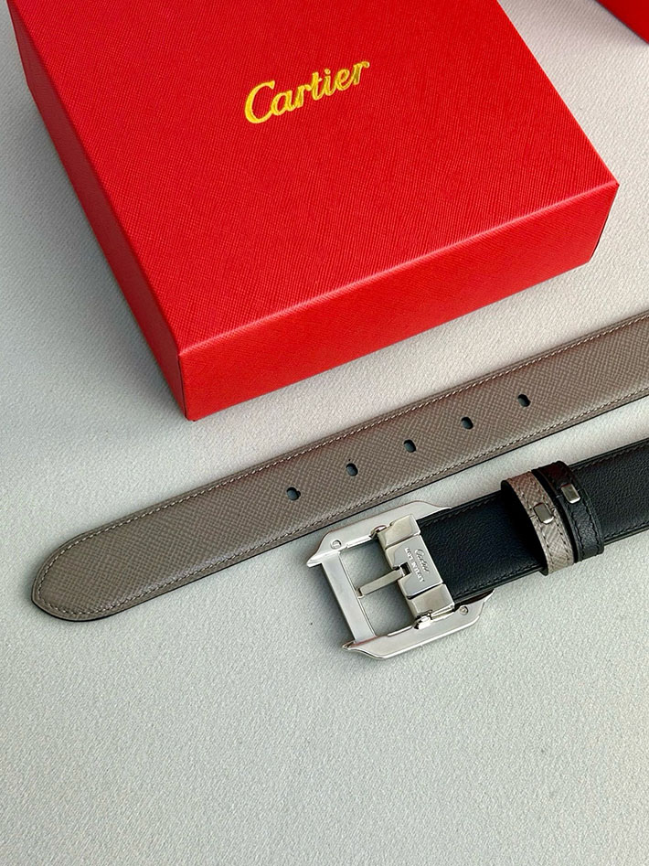 カルティエ レザーベルト 店舗 CARTIER メンズレザーベルト リバーシブル カーフレザー サントスドゥカルティエ 2702120 カルティエ ベルト 安い - 画像 (9)