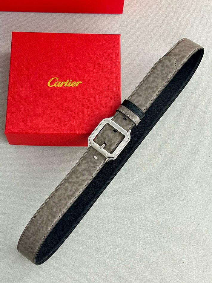カルティエ レザーベルト 店舗 CARTIER メンズレザーベルト リバーシブル カーフレザー サントスドゥカルティエ 2702120 カルティエ ベルト 安い - 画像 (7)