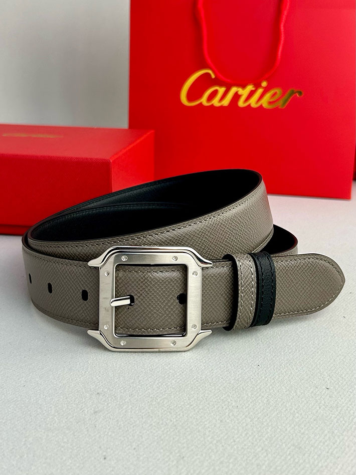 カルティエ レザーベルト 店舗 CARTIER メンズレザーベルト リバーシブル カーフレザー サントスドゥカルティエ 2702120 カルティエ ベルト 安い - 画像 (6)