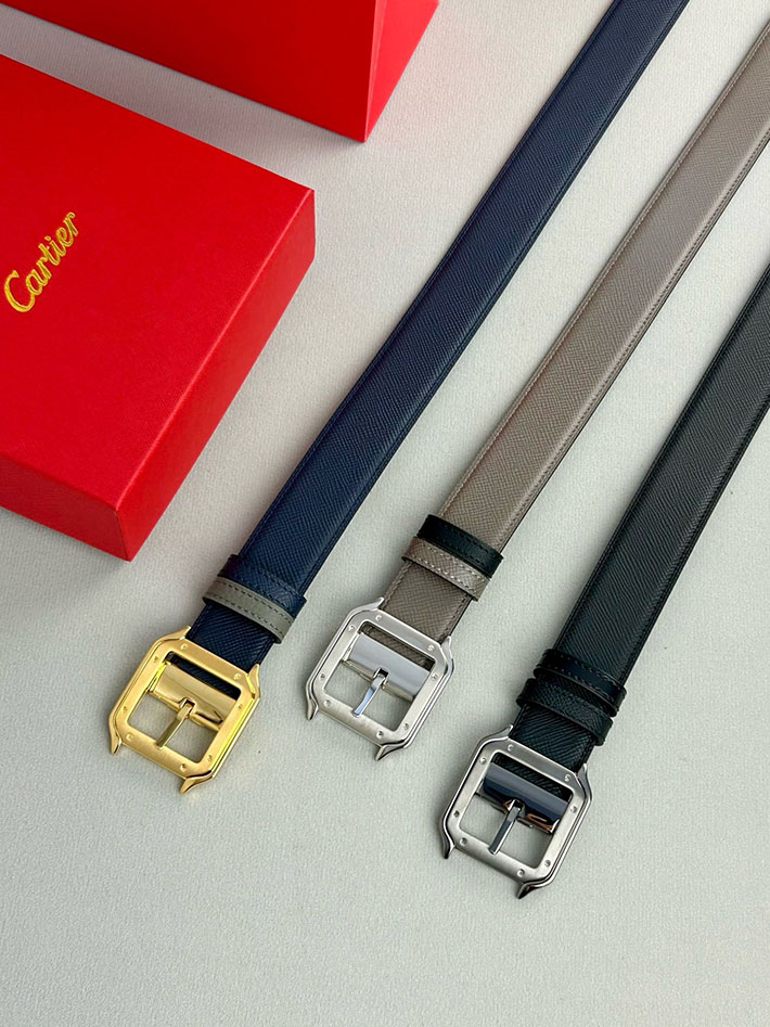 カルティエ レザーベルト 店舗 CARTIER メンズレザーベルト リバーシブル カーフレザー サントスドゥカルティエ 2702120 カルティエ ベルト 安い - 画像 (2)