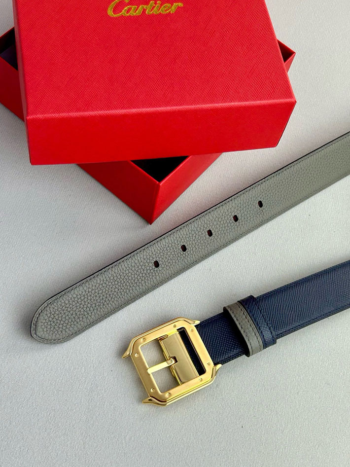 カルティエ レザーベルト 店舗 CARTIER メンズレザーベルト リバーシブル カーフレザー サントスドゥカルティエ 2702122 カルティエ ベルトコピー - 画像 (9)