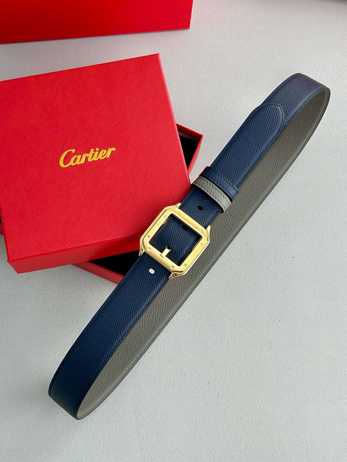 カルティエ レザーベルト 店舗 CARTIER メンズレザーベルト リバーシブル カーフレザー サントスドゥカルティエ 2702122 カルティエ ベルトコピー - 画像 (7)