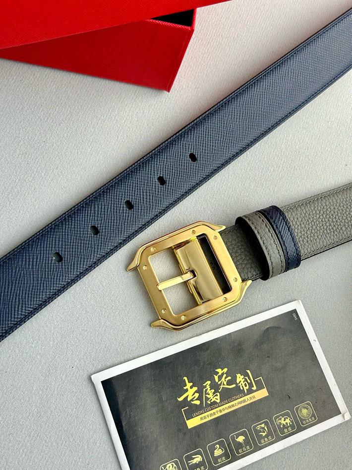 カルティエ レザーベルト 店舗 CARTIER メンズレザーベルト リバーシブル カーフレザー サントスドゥカルティエ 2702122 カルティエ ベルトコピー - 画像 (6)