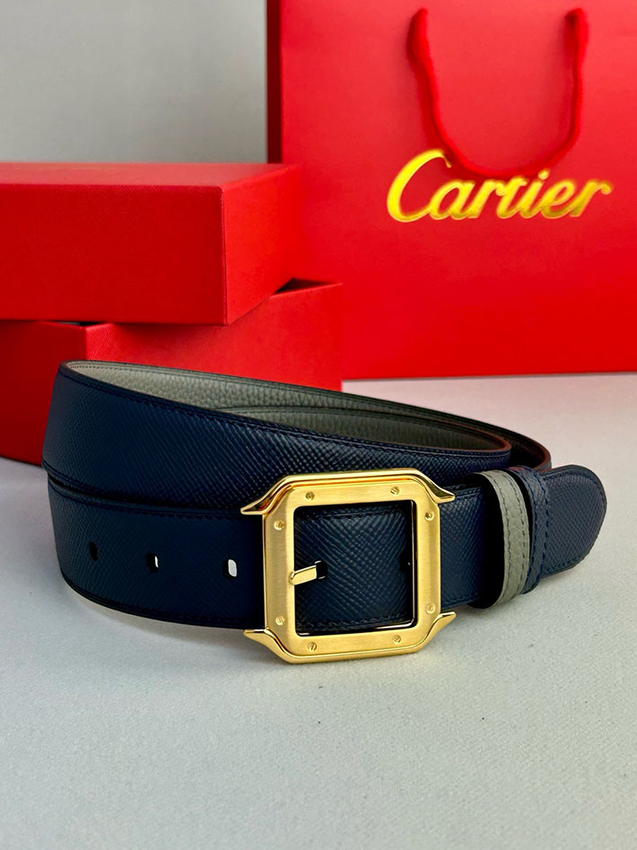 カルティエ レザーベルト 店舗 CARTIER メンズレザーベルト リバーシブル カーフレザー サントスドゥカルティエ 2702122 カルティエ ベルトコピー - 画像 (5)