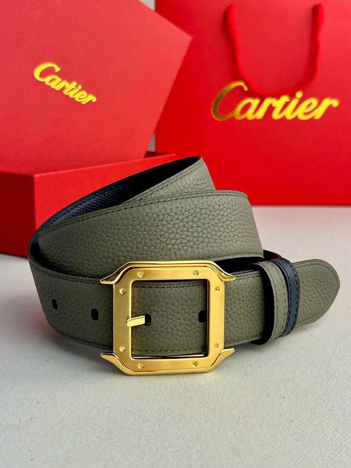 カルティエ レザーベルト 店舗 CARTIER メンズレザーベルト リバーシブル カーフレザー サントスドゥカルティエ 2702122 カルティエ ベルトコピー - 画像 (4)