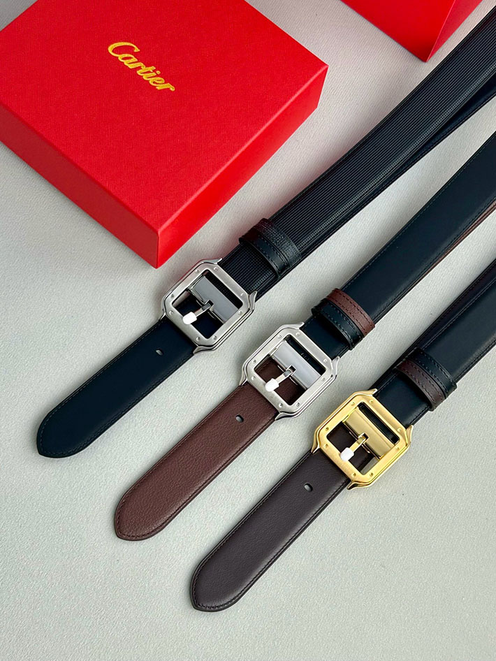 カルティエ レザーベルト 店舗 CARTIER メンズレザーベルト リバーシブル カーフレザー サントスドゥカルティエ 2702124 カルティエ ベルト メンズ - 画像 (2)
