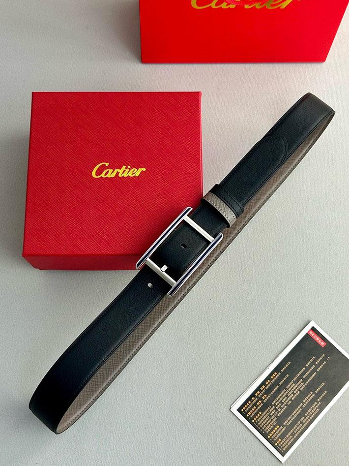 カルティエ レザーベルト 店舗 CARTIER リバーシブル レザーベルト Cartier ベルト カルチェ 2702127 カルティエ ベルト 安い - 画像 (4)