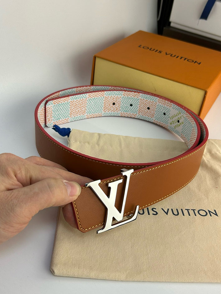 ルイヴィトン アウトレット店舗 LV ベルト・LV イニシャル ダモフラージュ 40MM リバーシブル 2702131 ヴィトン ベルト メンズ コーデ - 画像 (3)