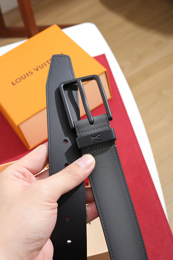 ルイヴィトン アウトレット店舗 LV サンチュール・ポンヌフ メンズ ベルト グレーレザーベルト 2702149 ヴィトン ベルト メンズ バックル - 画像 (8)