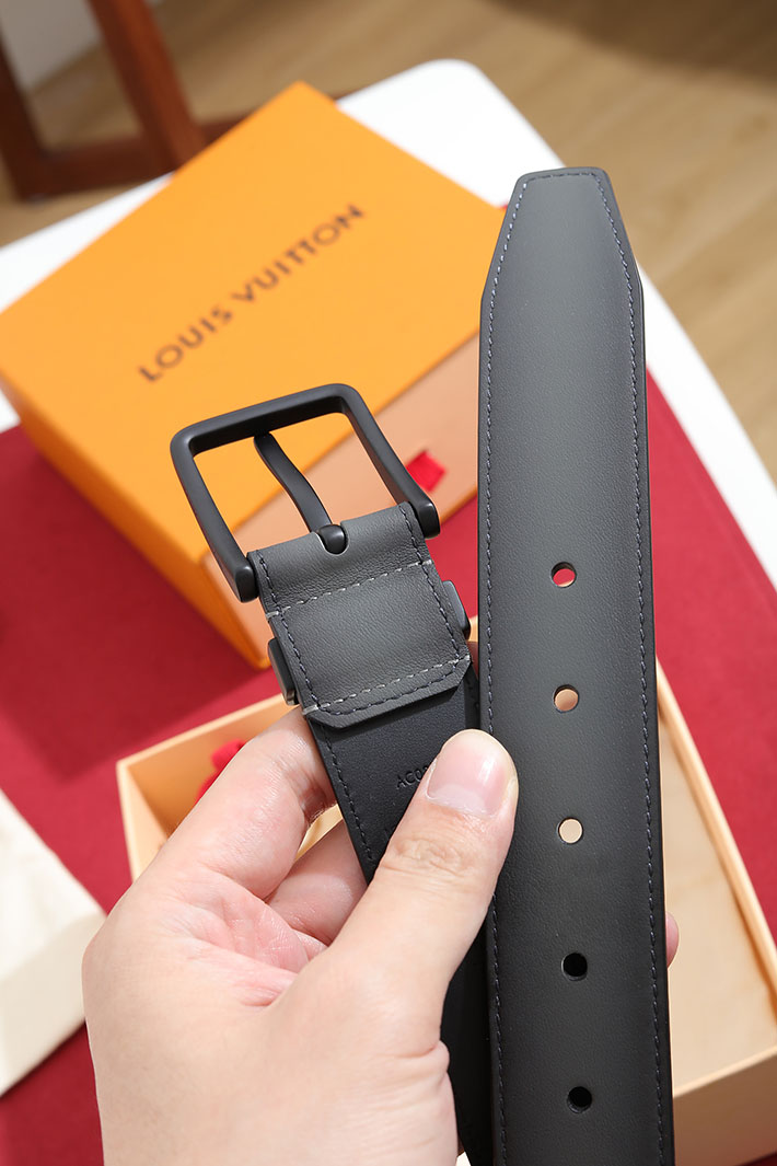 ルイヴィトン アウトレット店舗 LV サンチュール・ポンヌフ メンズ ベルト グレーレザーベルト 2702149 ヴィトン ベルト メンズ バックル - 画像 (2)