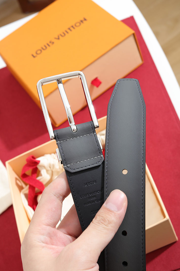 ルイヴィトン アウトレット店舗 LV サンチュール・ポンヌフ メンズ ベルト グレーレザーベルト 2702150 ルイヴィトン 新作 ベルト メンズ - 画像 (3)